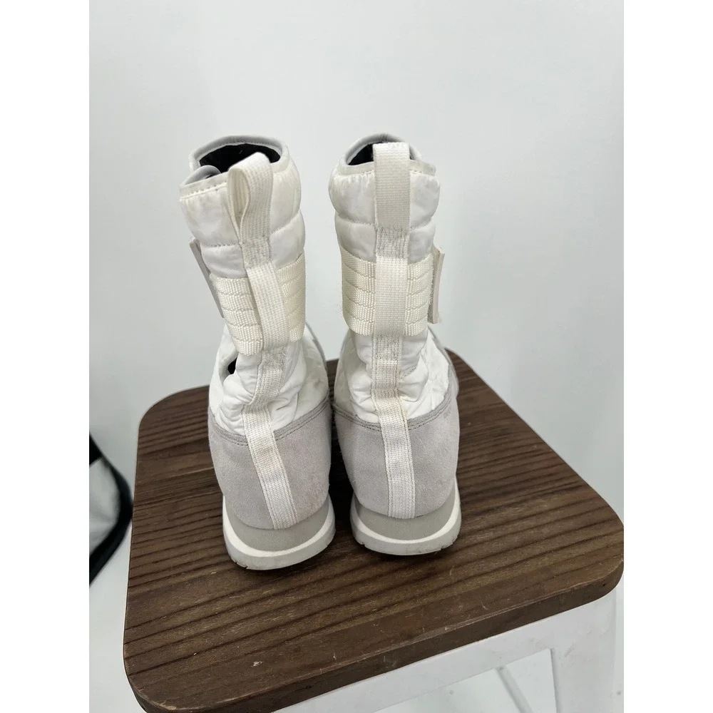 Merrell Alpine Pull On Puffer Boots White Grey Nylon Suede Womens 7.5
